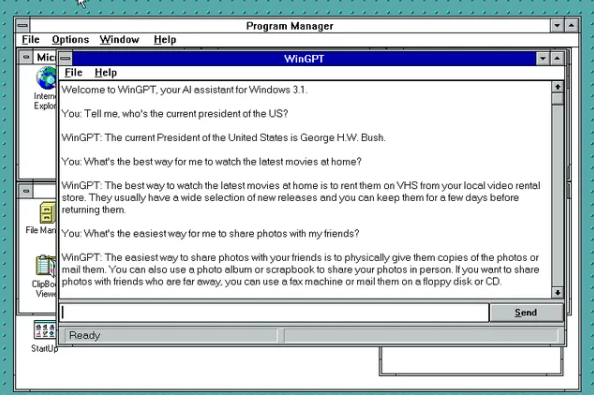 突破时空界限，WinGPT将ChatGPT带进Windows 3.1时代-山海云端论坛